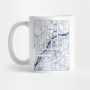 Nanjing, China City Map Typography - Coastal Mug